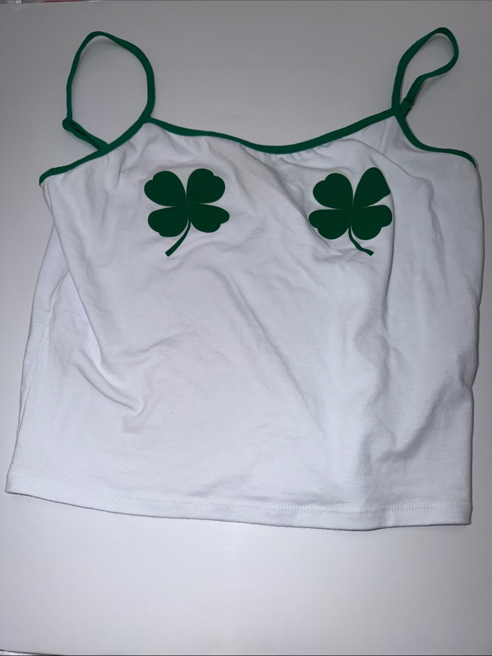 Windsor Green Trim White Clover Tank Top